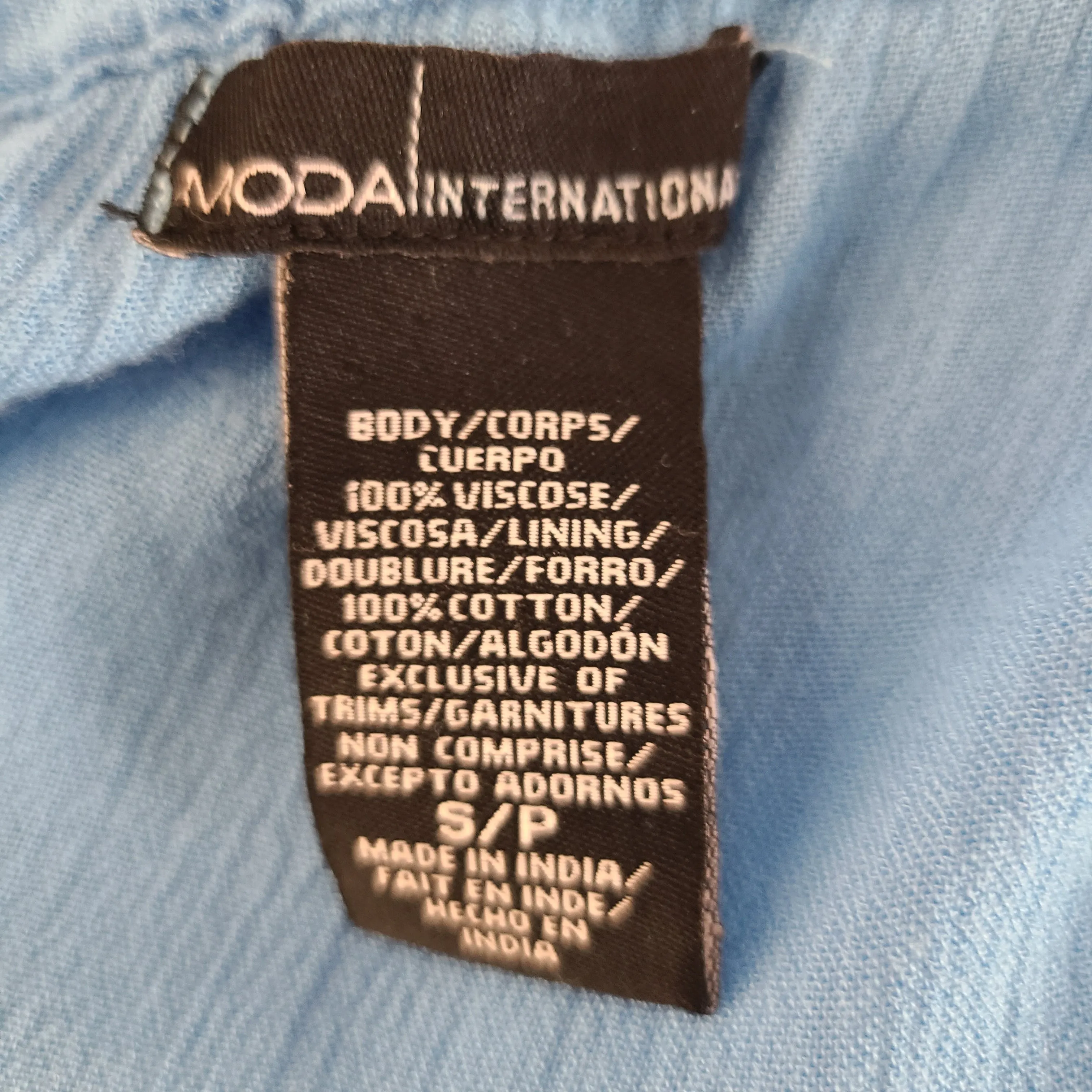 00's Blue Gauze Strapless Maxi Dress by Moda Intl