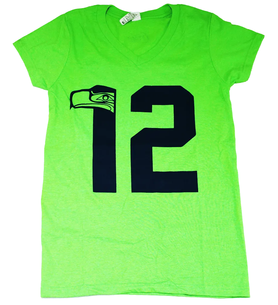 12th Hawk Women's V-Neck T-Shirt