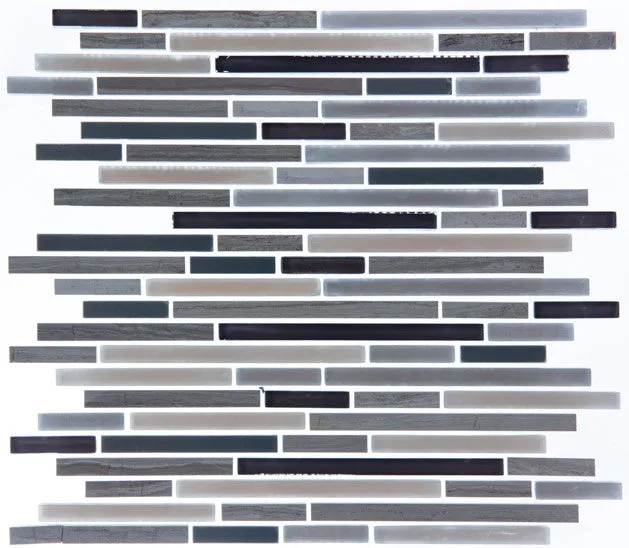 17AS48 12"x 12" Glass and Stone Mosaic