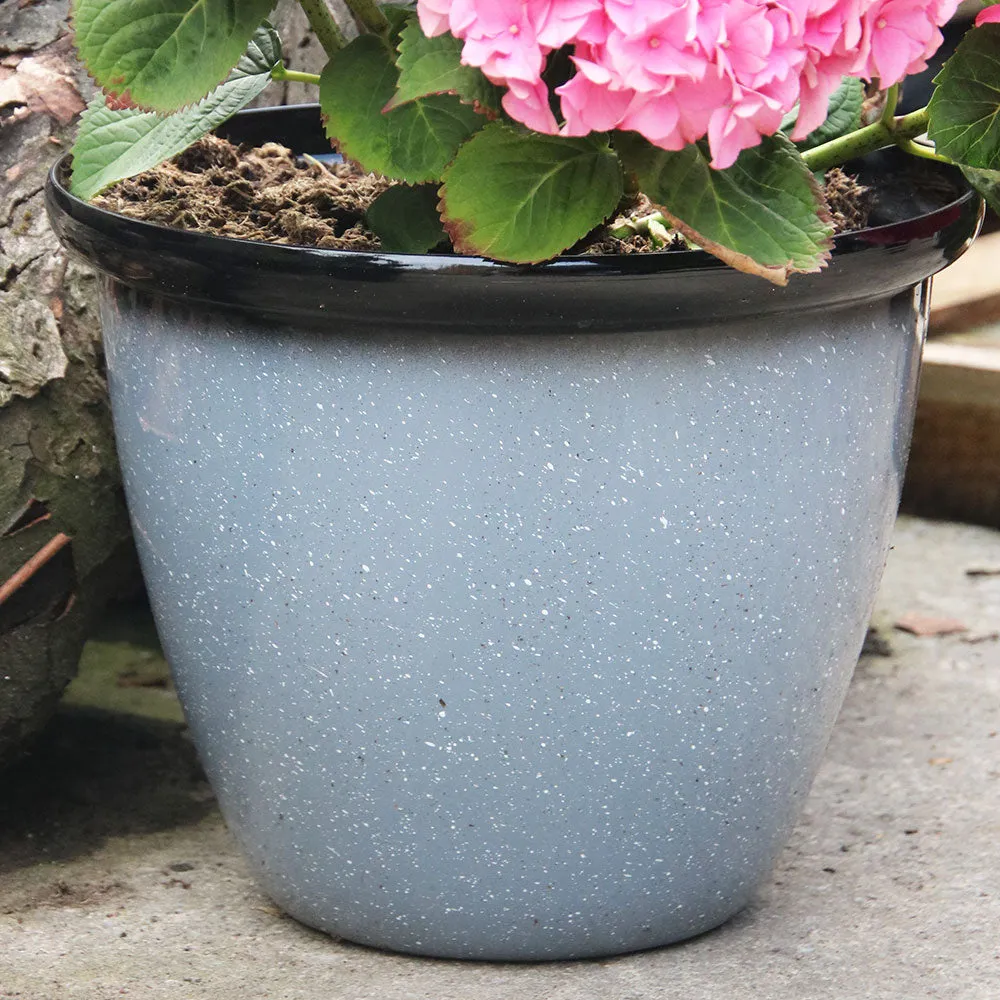 25cm Honey Pot Grey Speckled Plant Pot