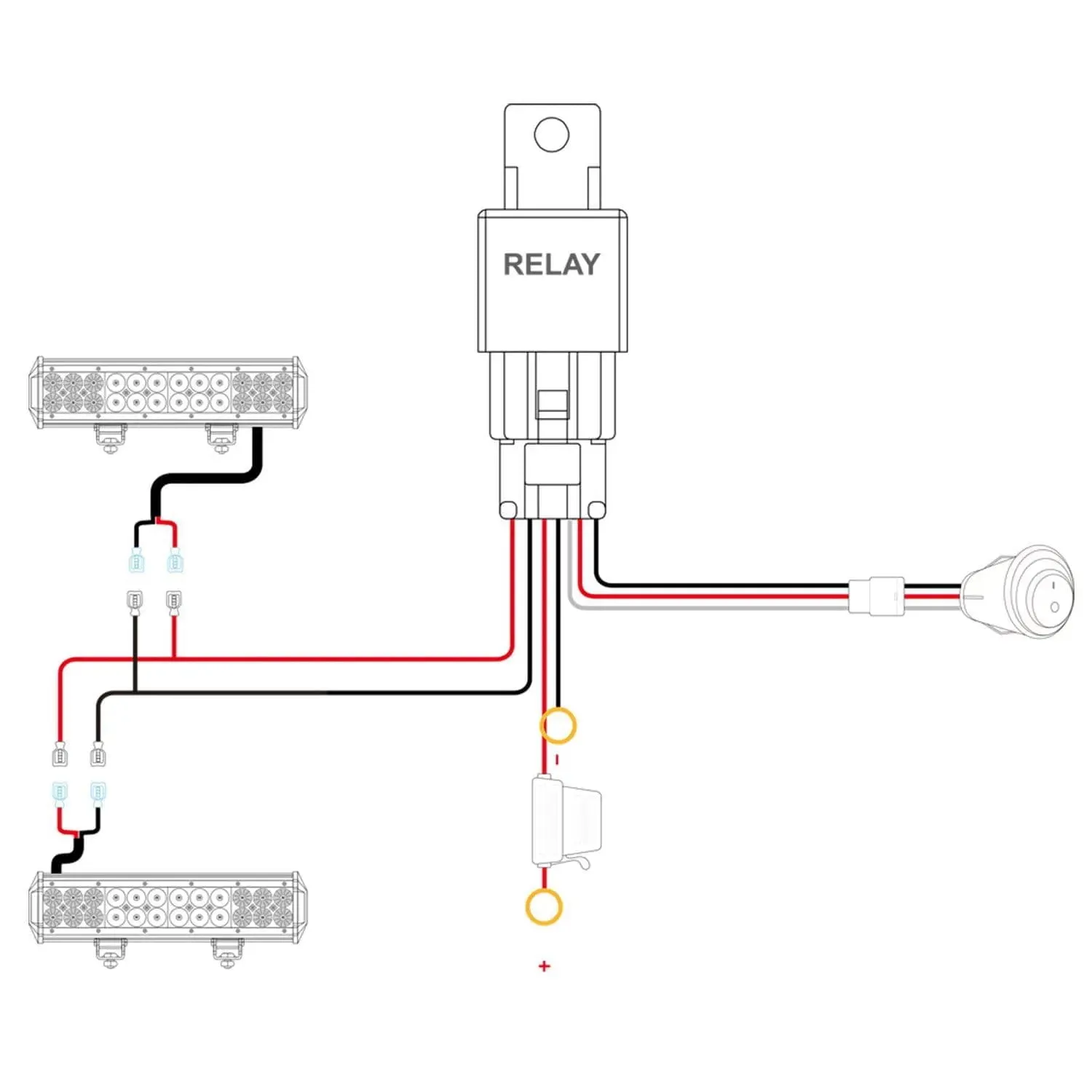 3 Inch 42W Spot Flood Square LED Pods (Pair) | 16AWG Wire 3Pin Switch