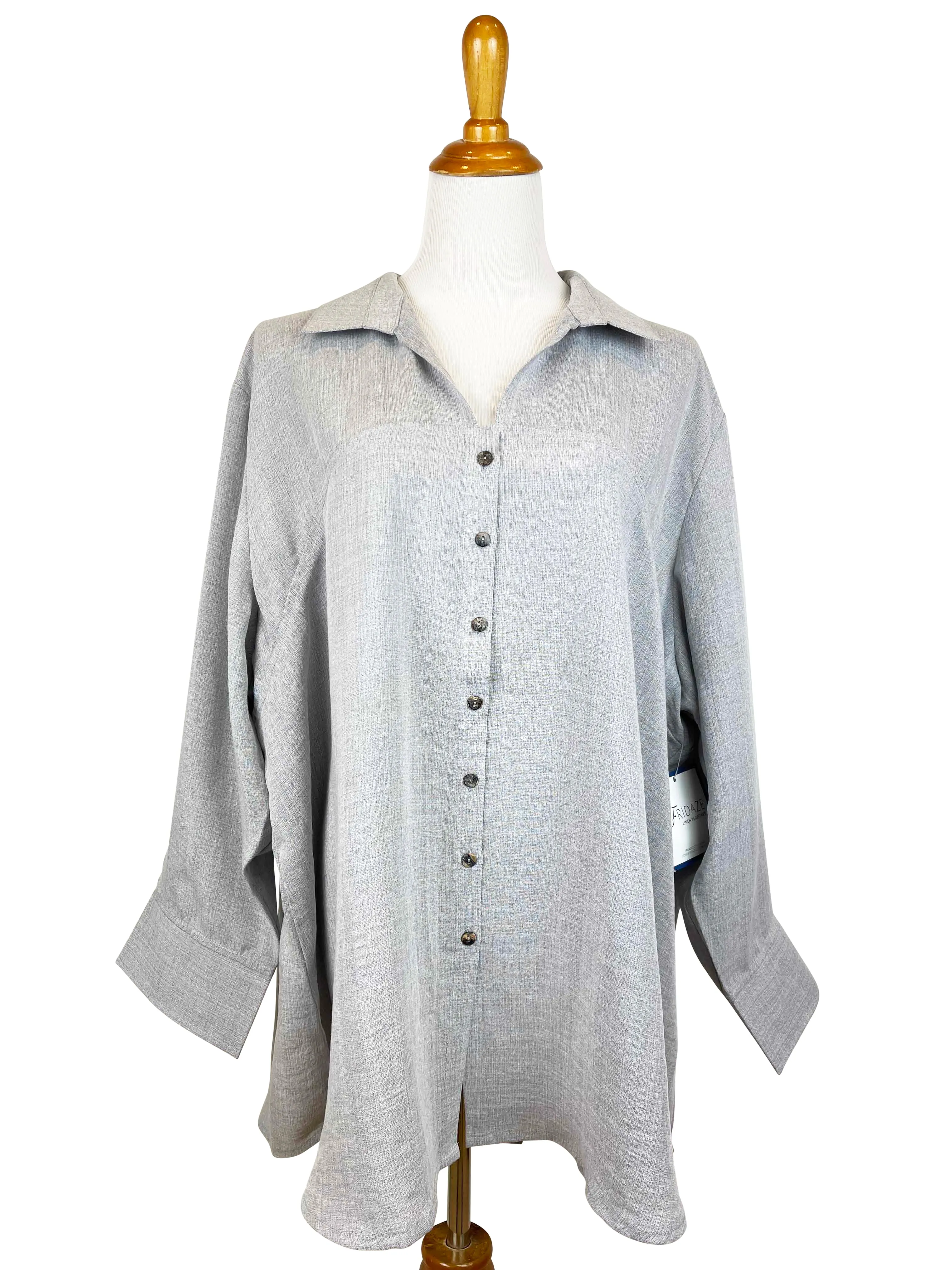 AA309 - Bow Back Linen Blouse