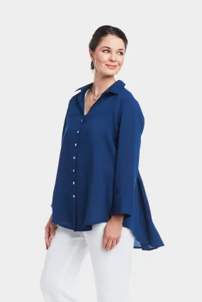 AA309 - Bow Back Linen Blouse