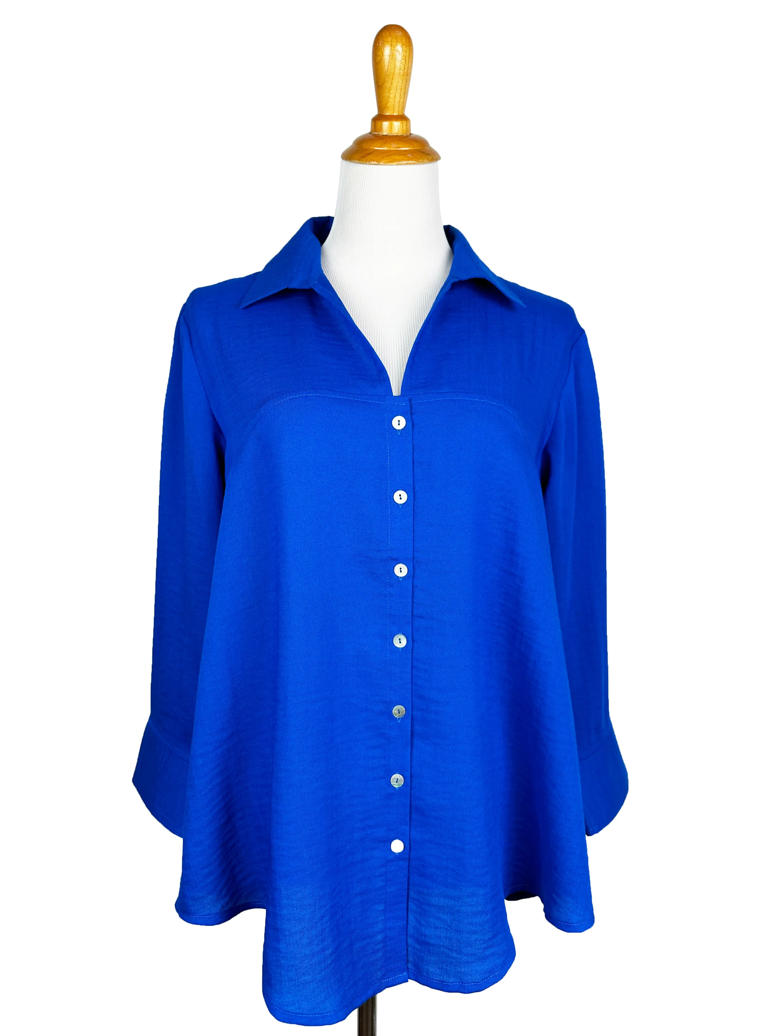 AA309 - Bow Back Linen Blouse