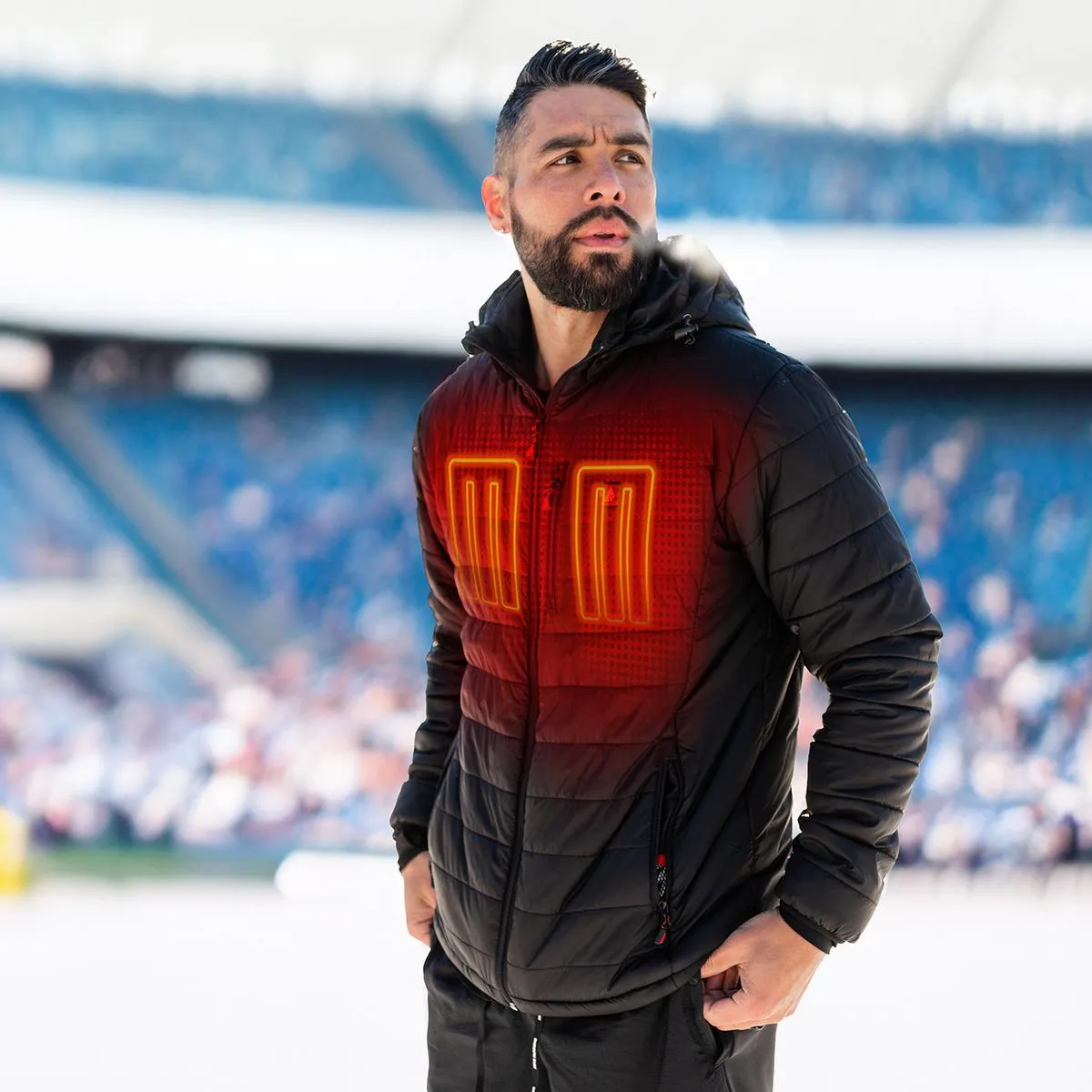 ActionHeat Denver Broncos 5V Men's Puffer Battery Heated Jacket