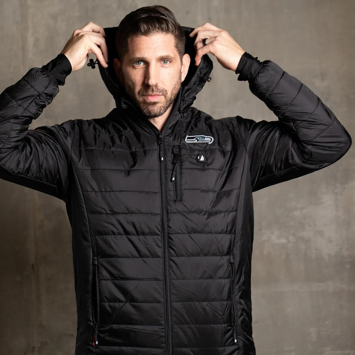 ActionHeat Seattle Seahawks 5V Men's Puffer Battery Heated Jacket