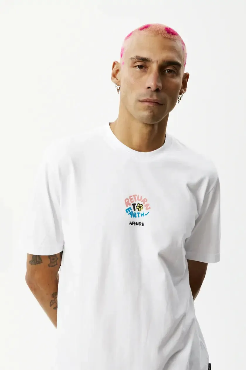 Afends return to earth recycled retro graphic tee - white