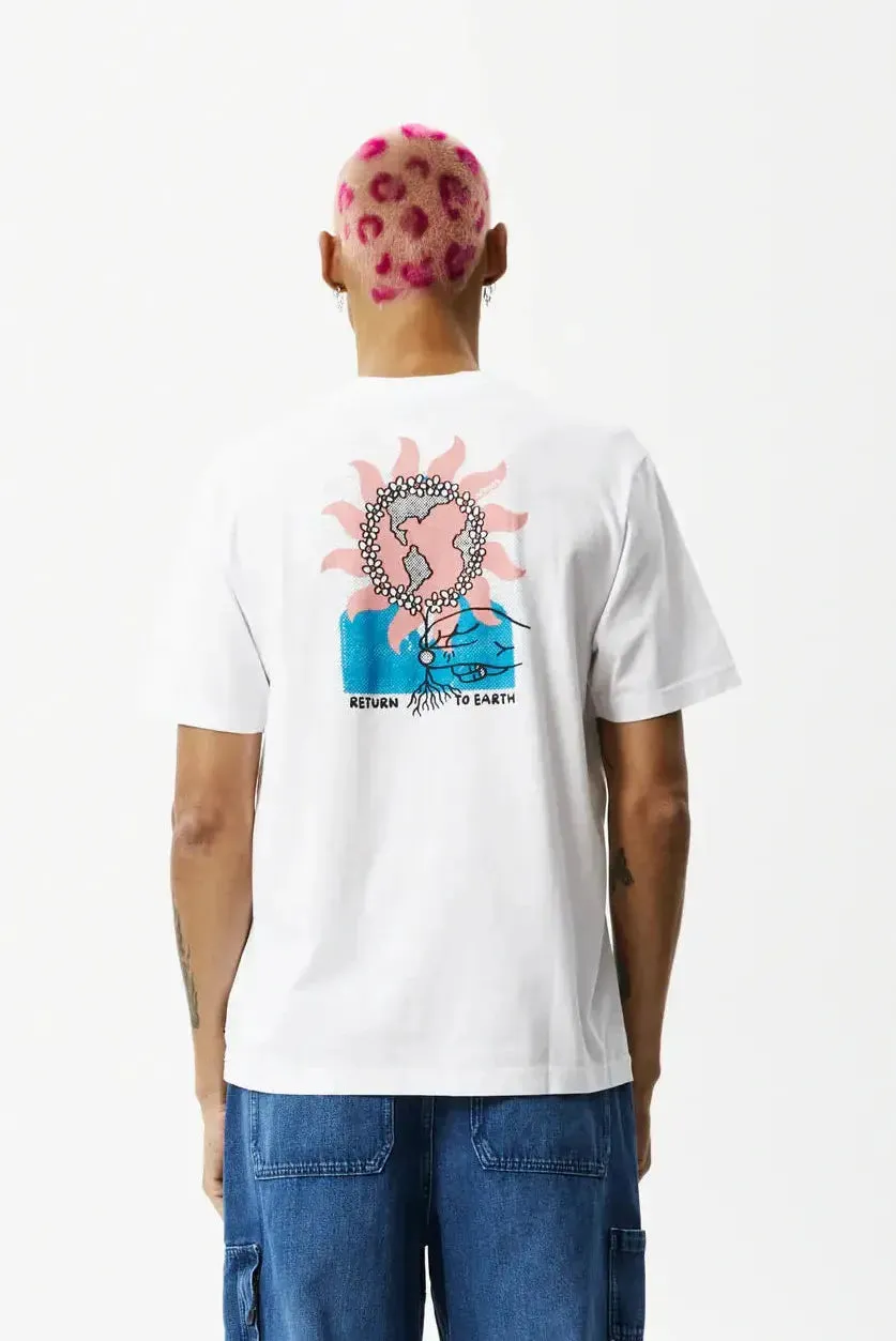 Afends return to earth recycled retro graphic tee - white