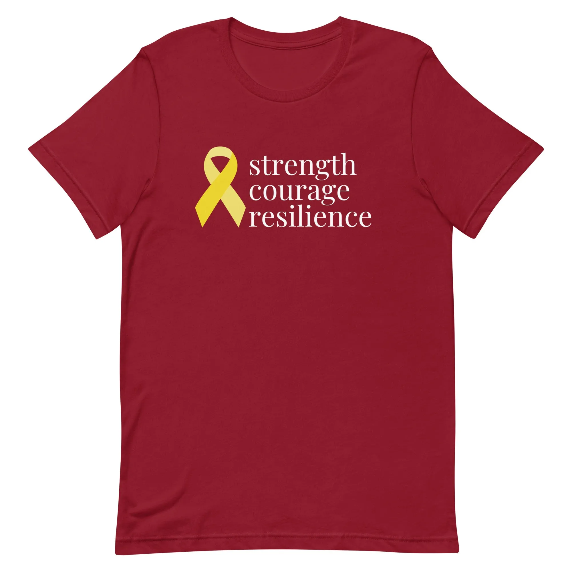 Angiosarcoma | Sarcoma "strength courage resilient" Ribbon T-Shirt