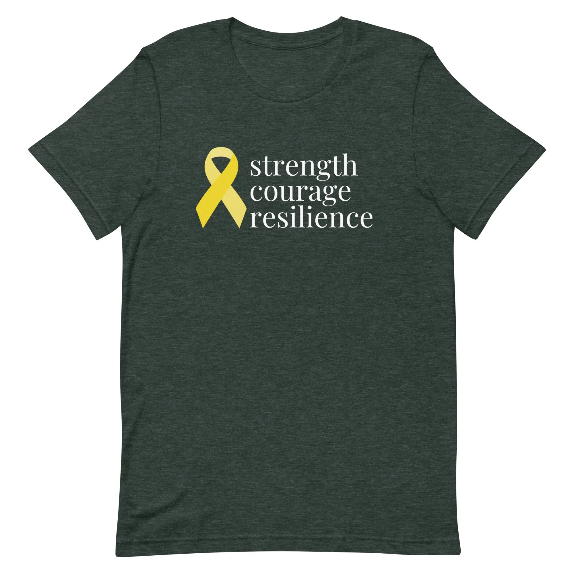 Angiosarcoma | Sarcoma "strength courage resilient" Ribbon T-Shirt