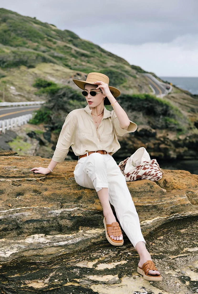 Antoine Linen Blouse - Beige