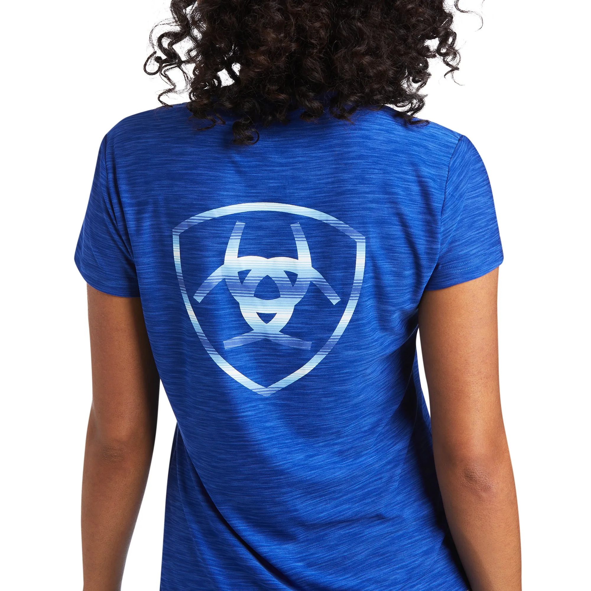Ariat Ladies Launa Logo Short Sleeve Mazarine Blue Shirt 10039522