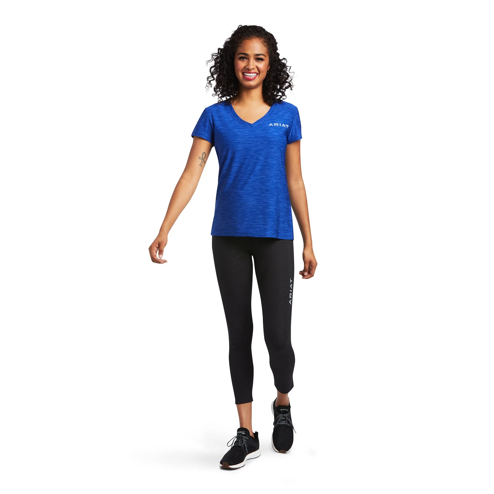 Ariat Ladies Launa Logo Short Sleeve Mazarine Blue Shirt 10039522
