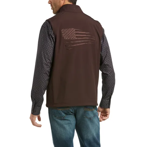Ariat Men's Logo 2.0 Patriot Coffee Bean Softshell Vest