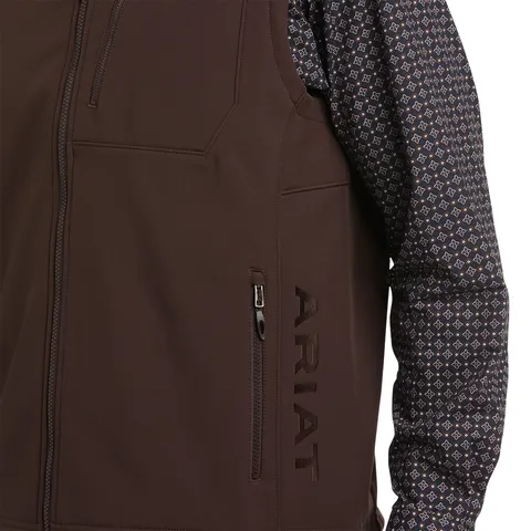 Ariat Men's Logo 2.0 Patriot Coffee Bean Softshell Vest