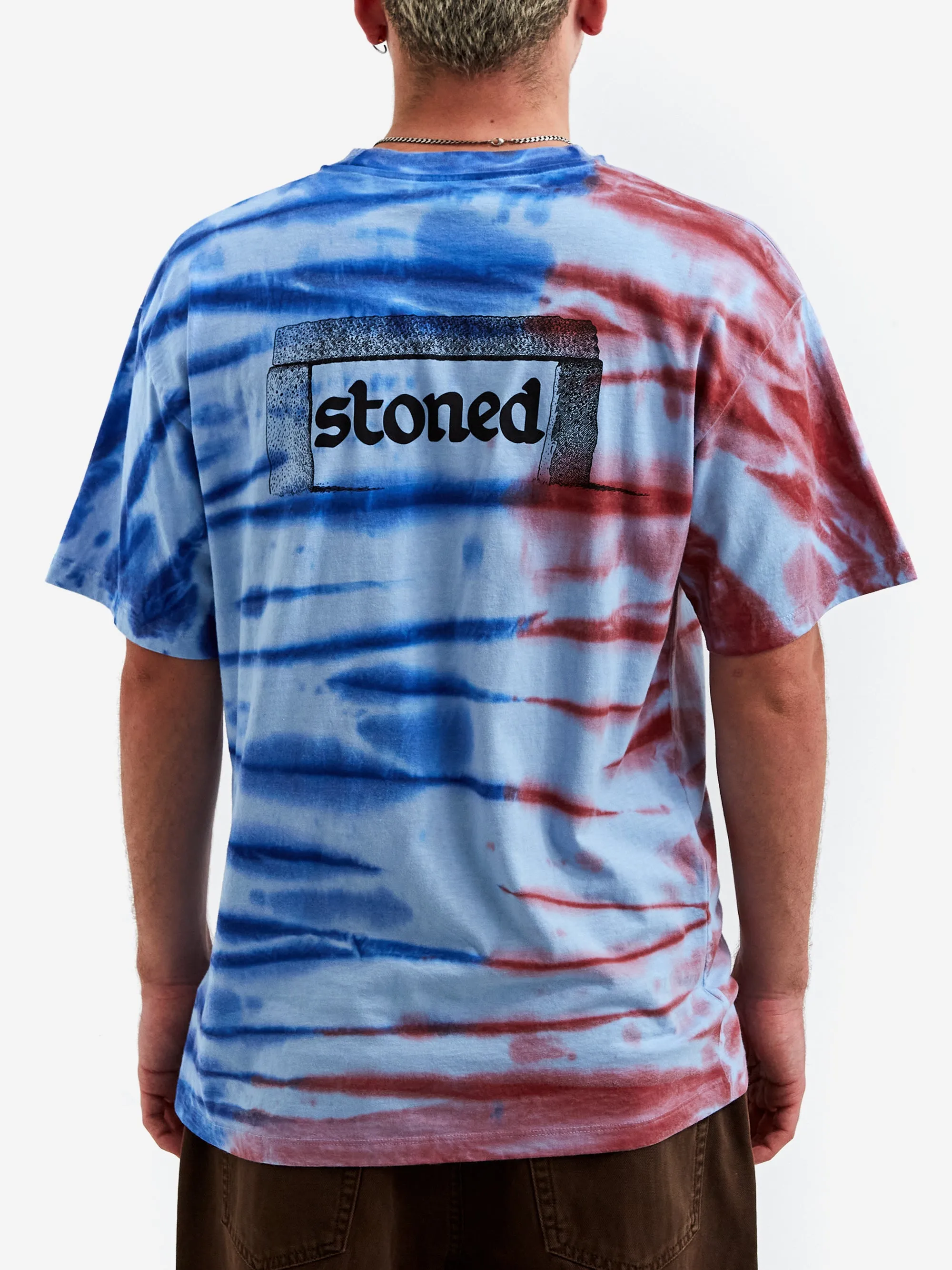 Aries Stoned Temple Tie Dye Short Sleeve T-Shirt - Multi