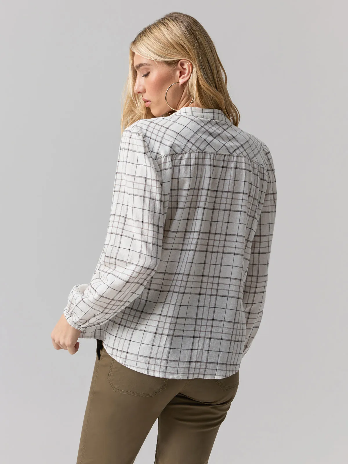 As You Are Button Front Shirt Graphic Windowpane