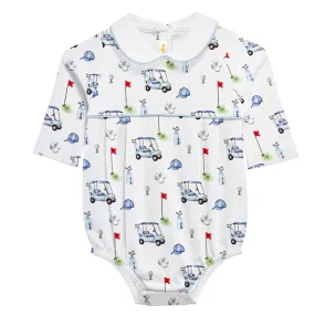 Baby Club Chic Golf Printed Long Sleeve Bubble