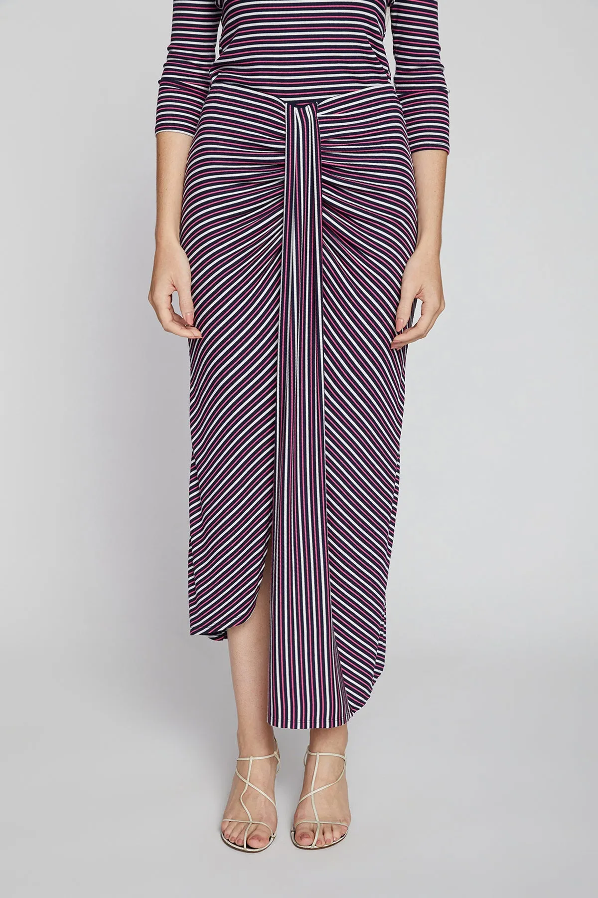Bailey 44 Chrissie Stripe Skirt in Deep Sea Stripe