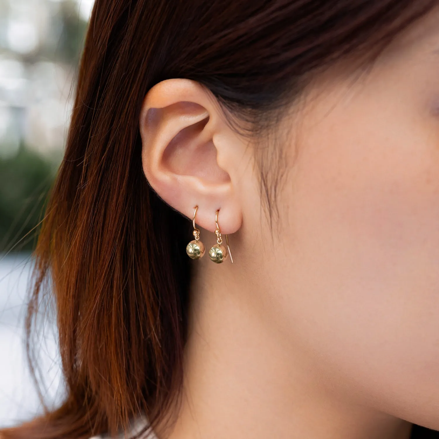 Elegant Gold-Plated Ball Chic Drop Earrings for Women