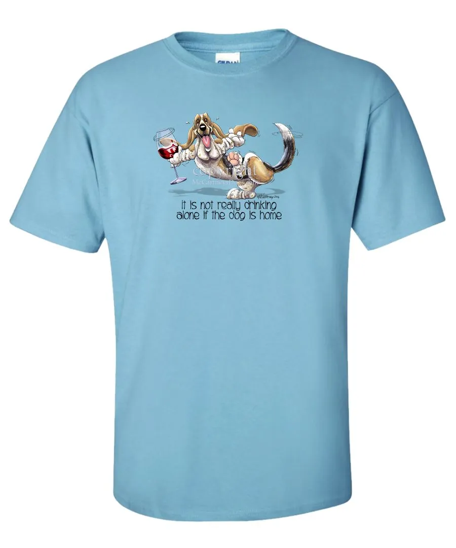 Basset Hound - It's Drinking Alone 2 - T-Shirt