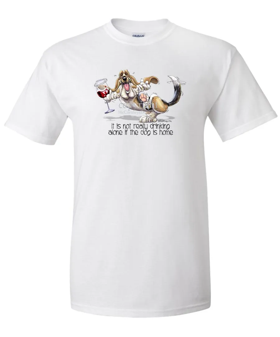 Basset Hound - It's Drinking Alone 2 - T-Shirt