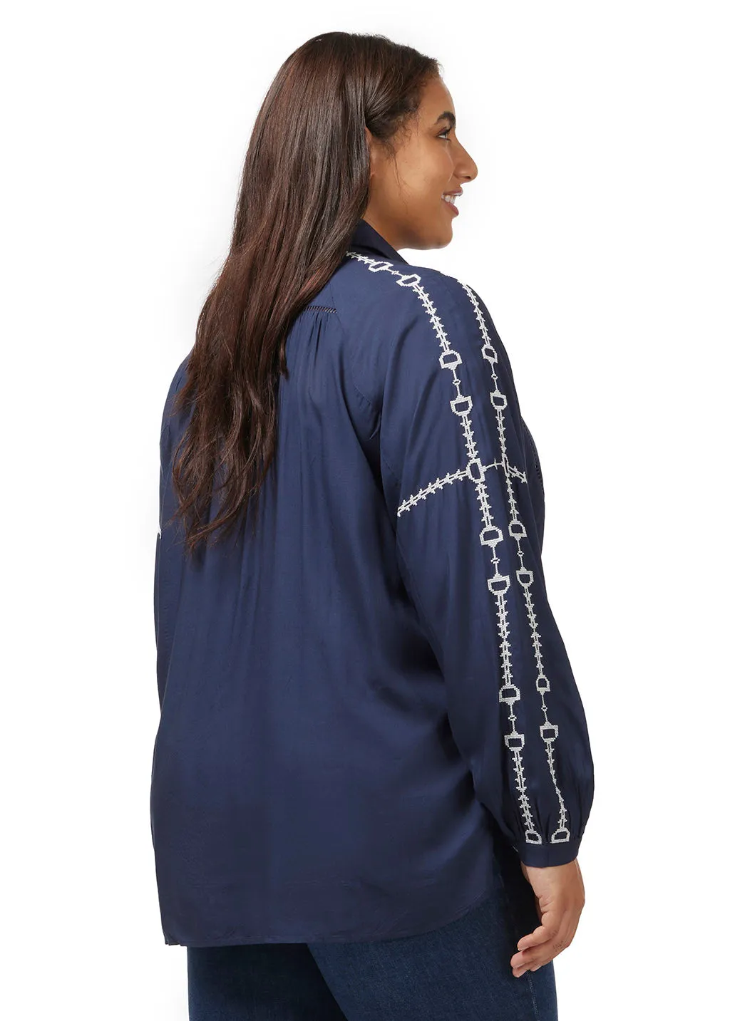 Bit and Rein Embroidered Blouse