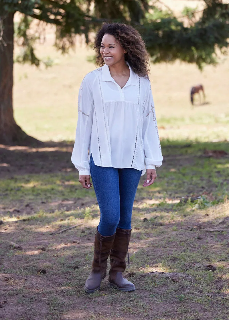 Bit and Rein Embroidered Blouse