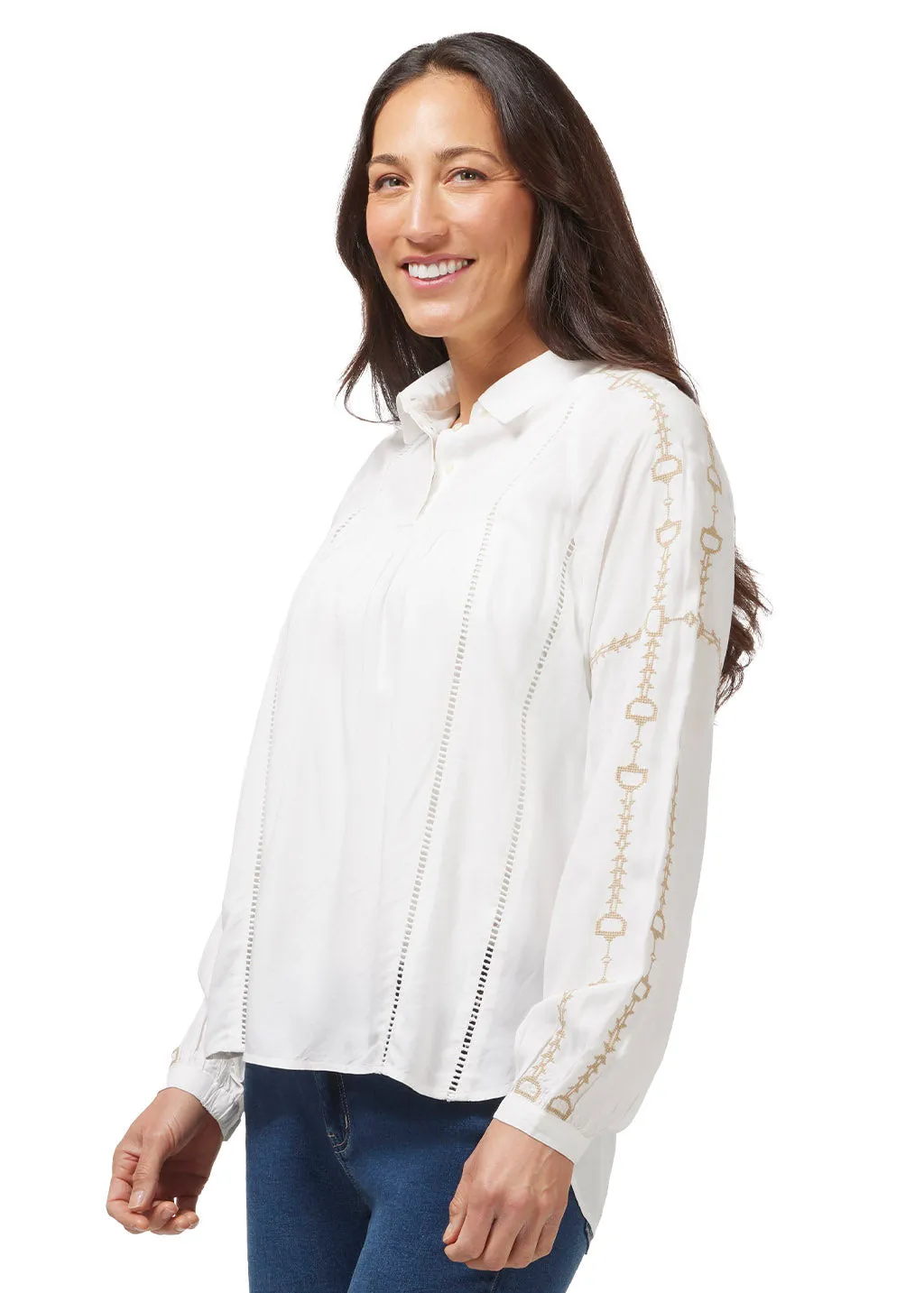 Bit and Rein Embroidered Blouse