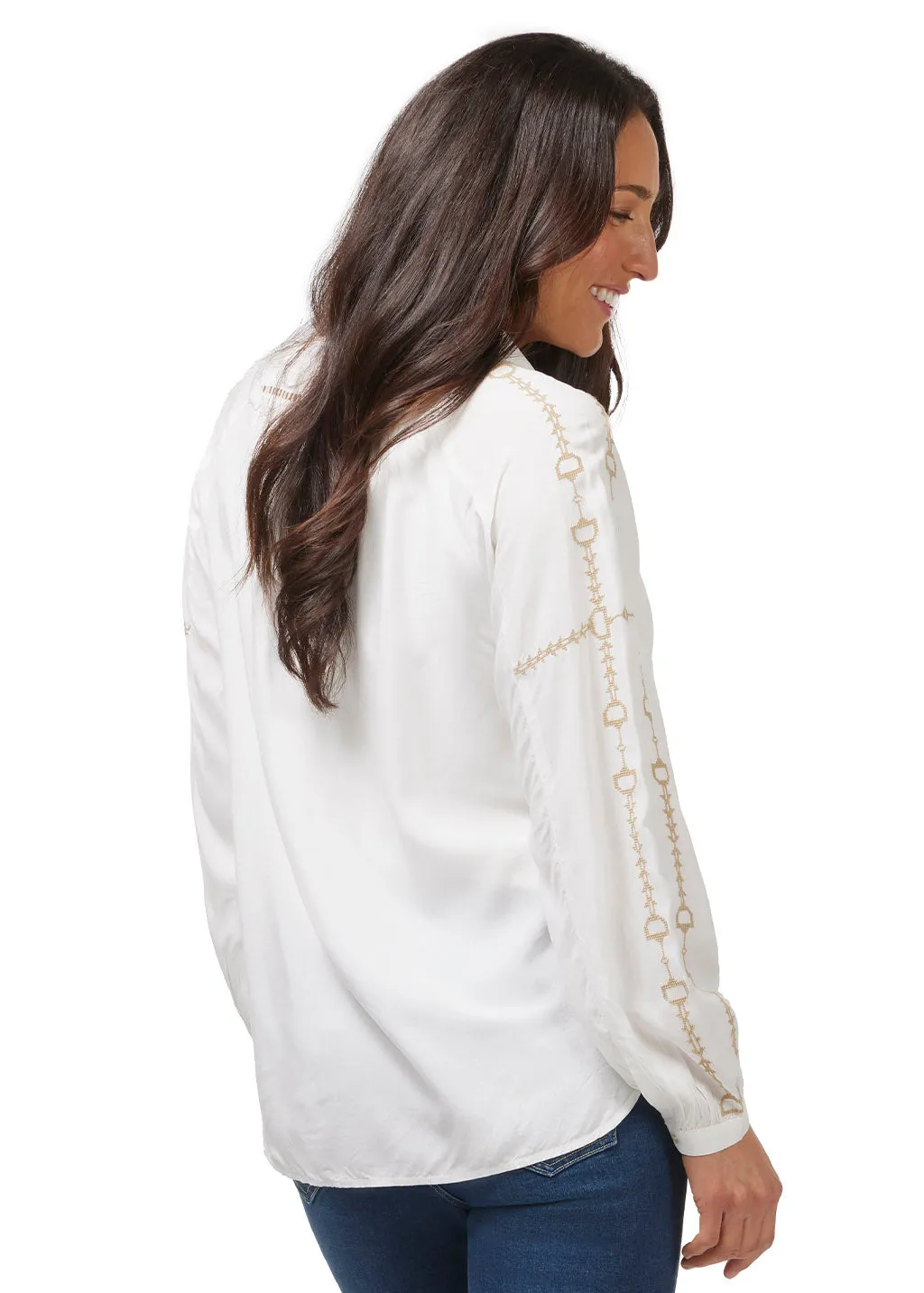Bit and Rein Embroidered Blouse