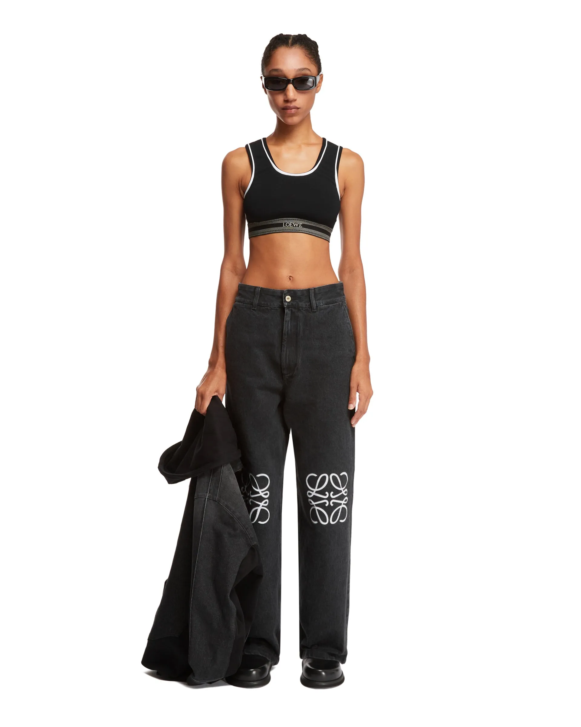 Black Cropped Tank Top