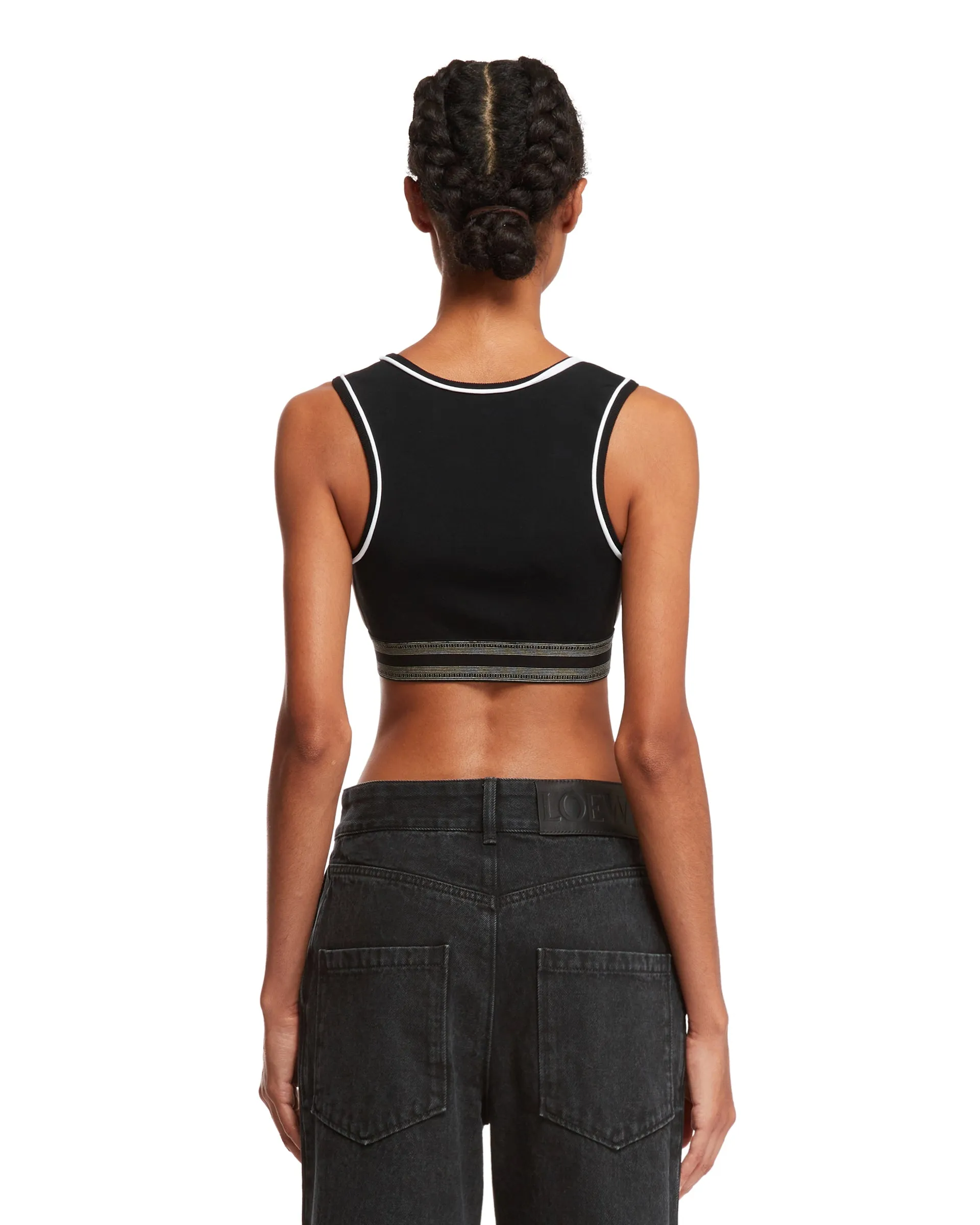 Black Cropped Tank Top