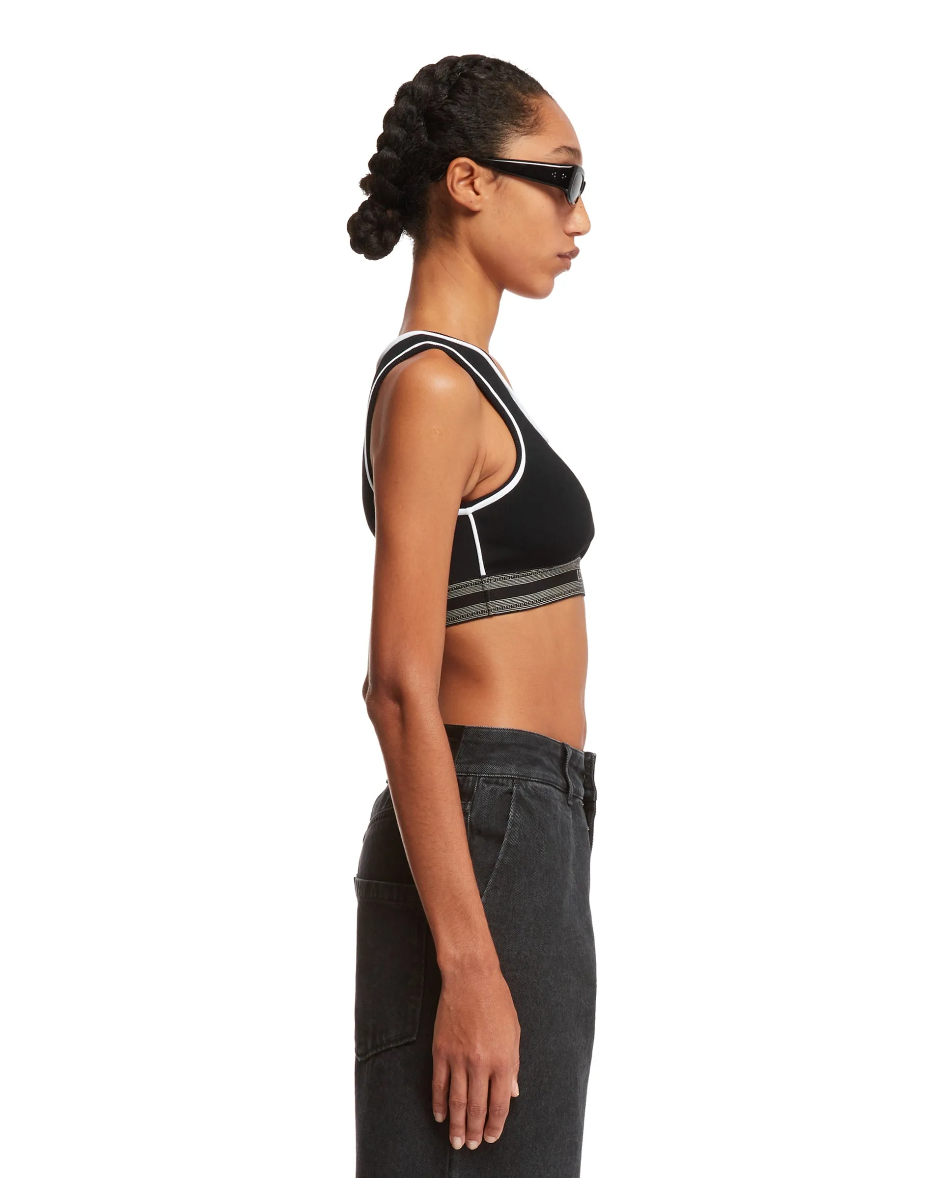 Black Cropped Tank Top