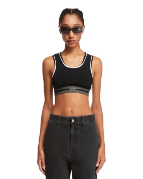 Black Cropped Tank Top
