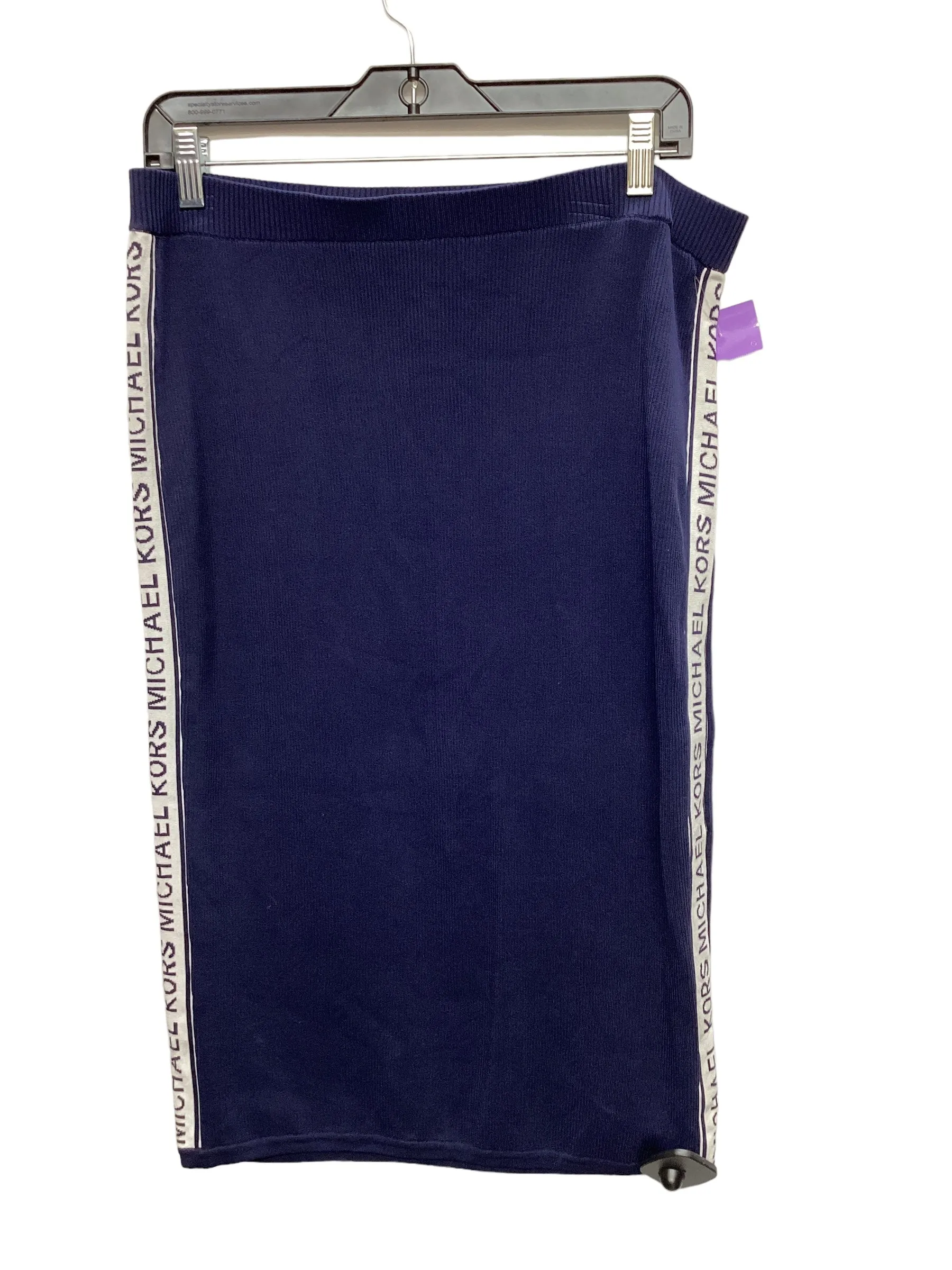 Blue & White Skirt Midi Michael By Michael Kors, Size L