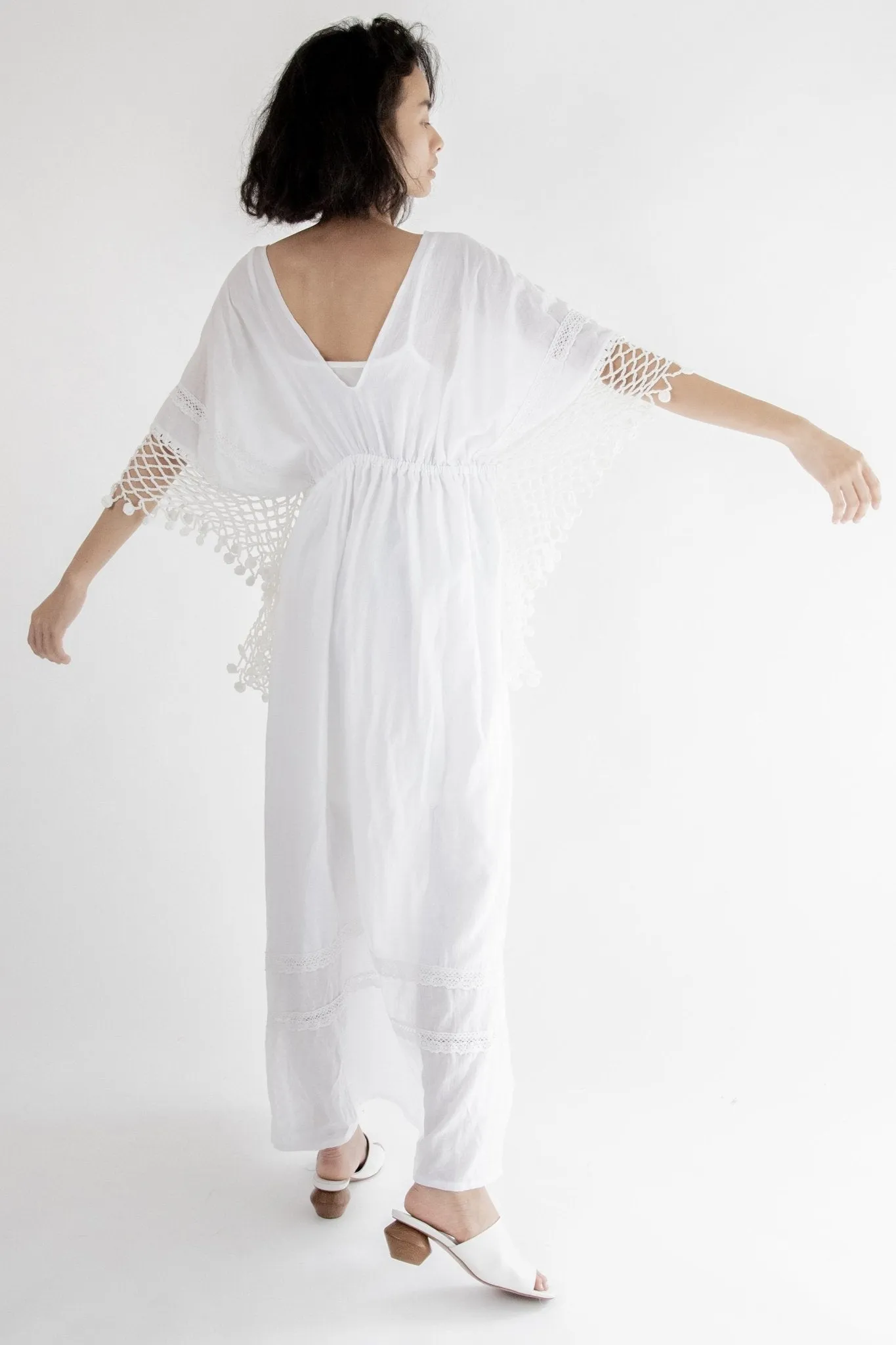 Bohemian Crochet Sleeve Details Dress Bohan