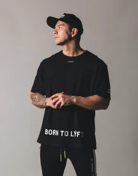 BORN TO LÝFT Big T-Shirt - Black