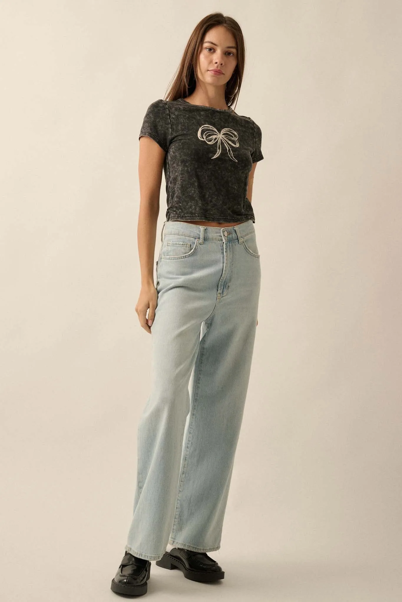 Bow Wow Vintage-Wash Graphic Baby Tee
