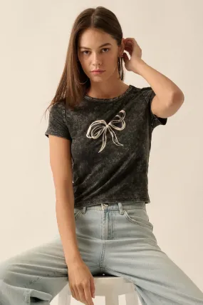 Bow Wow Vintage-Wash Graphic Baby Tee