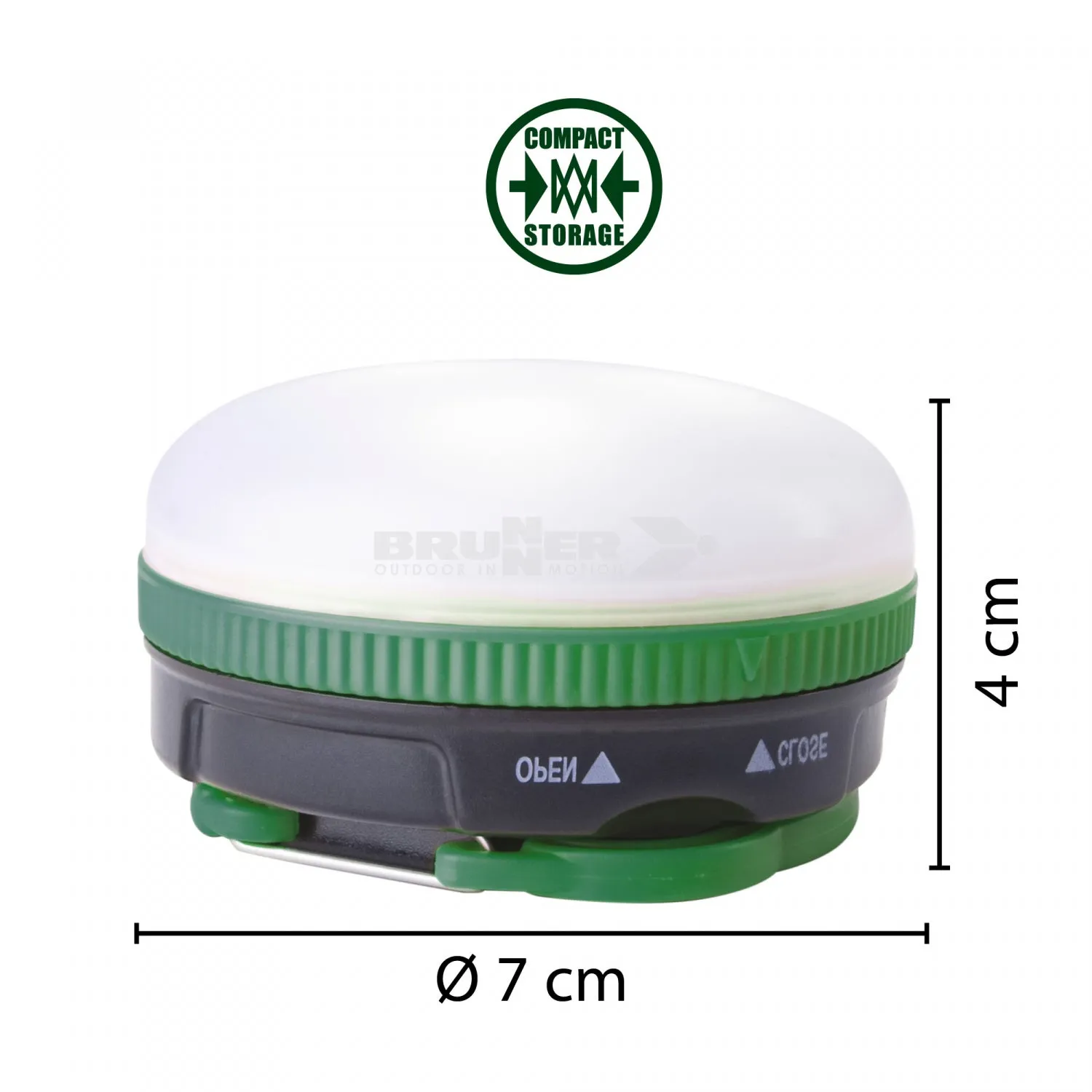 BRUNNER NOCTILUS LAMPADA LED DA 140 LUMEN CON GANCIO PIEGHEVOLE