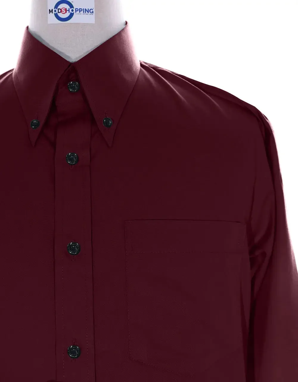 Button Down Burgundy Color Shirt