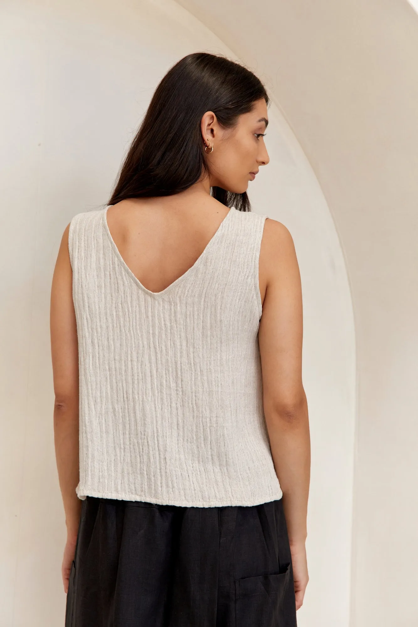 Capri Linen Top Natural