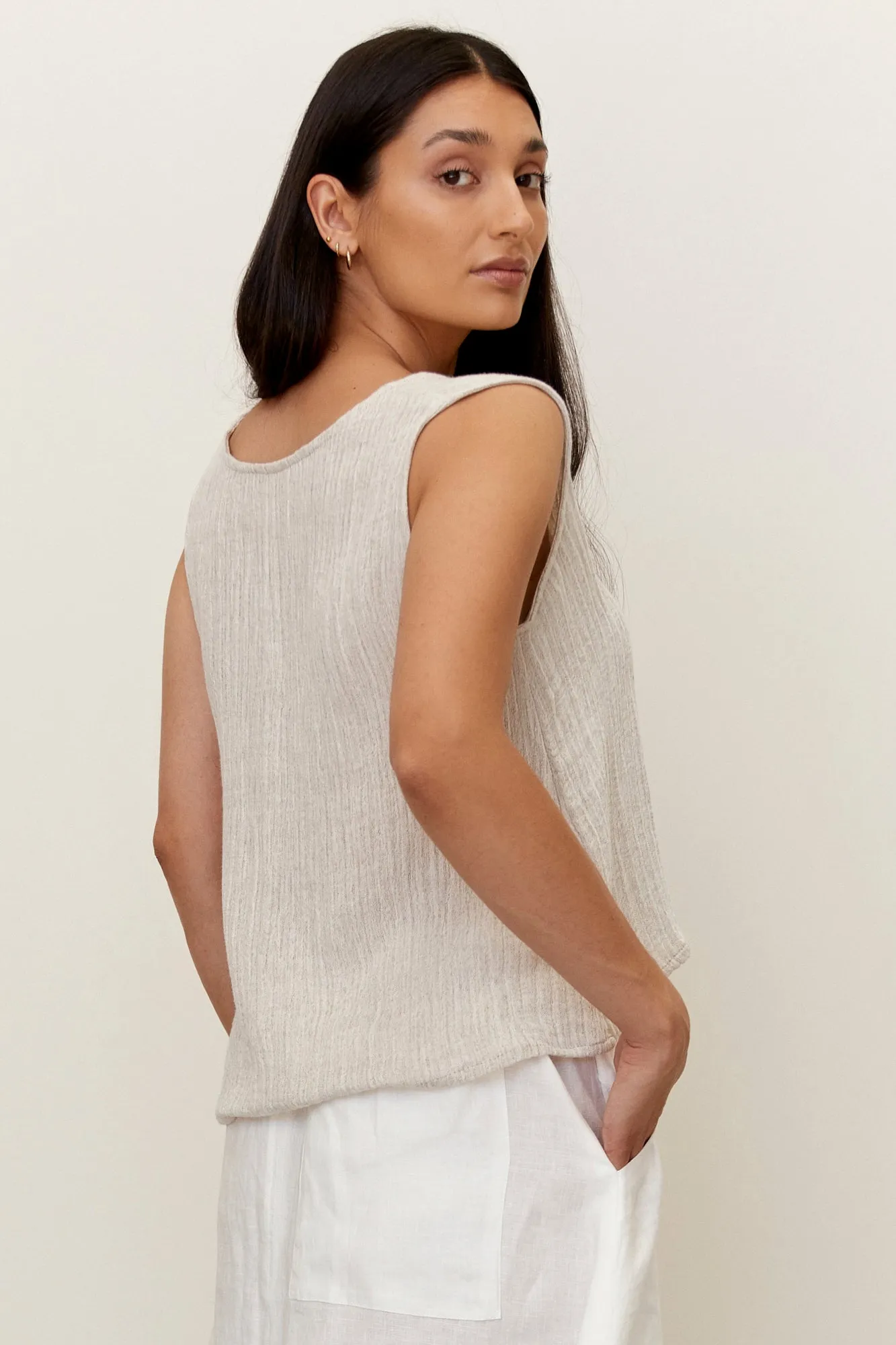 Capri Linen Top Natural