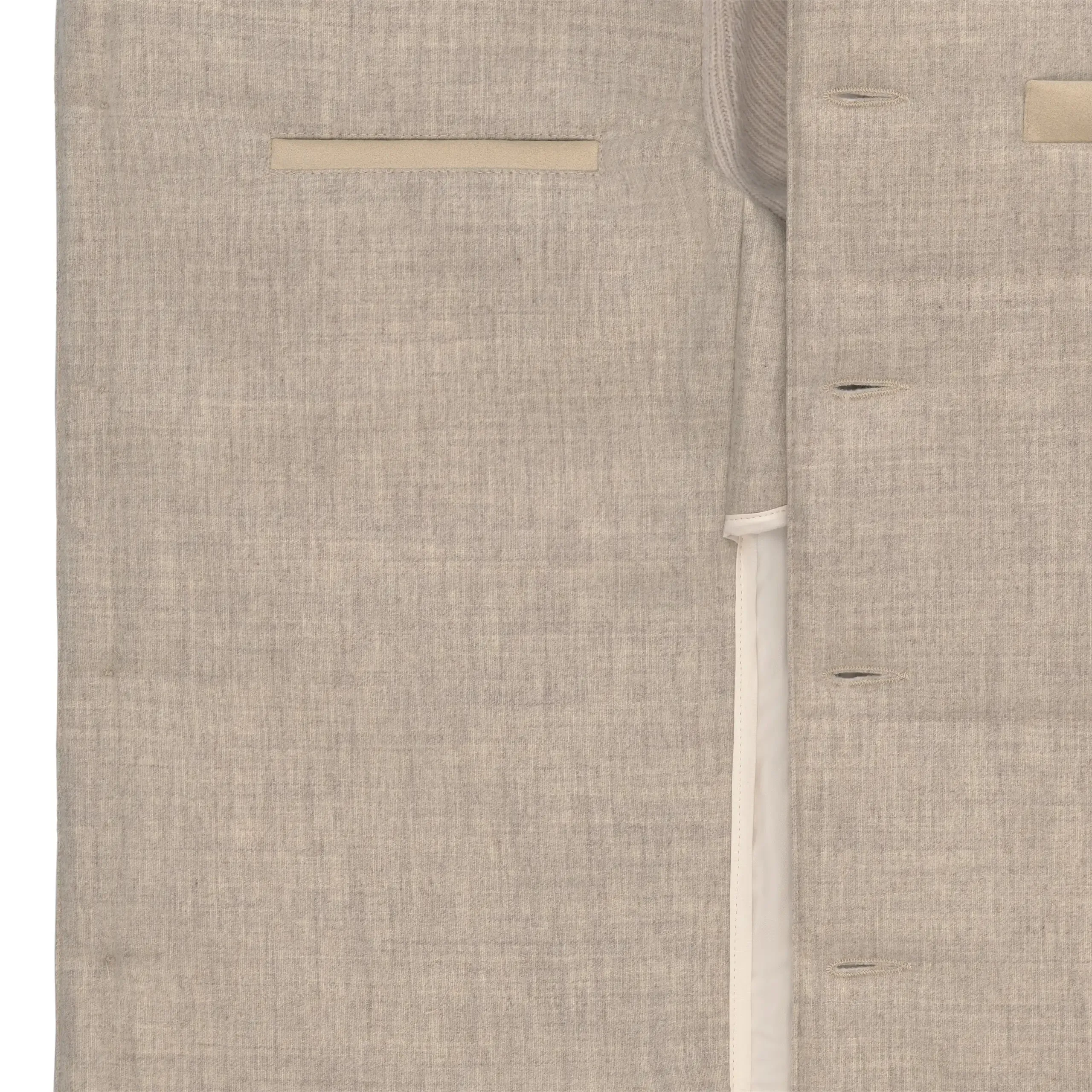 Cashmere-Wool Hooded Jacket in Beige