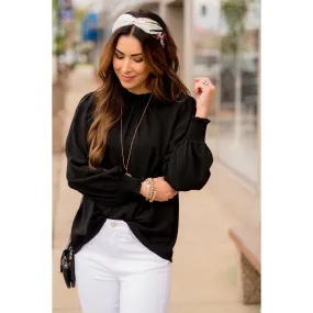 Cinched Long Sleeve Blouse