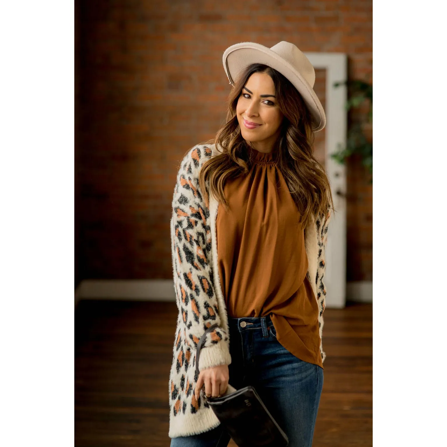 Cinched Long Sleeve Blouse