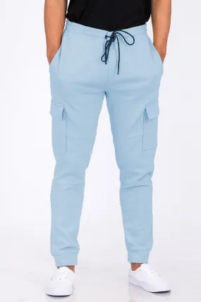 COTTON BLEND CARGO JOGGERS