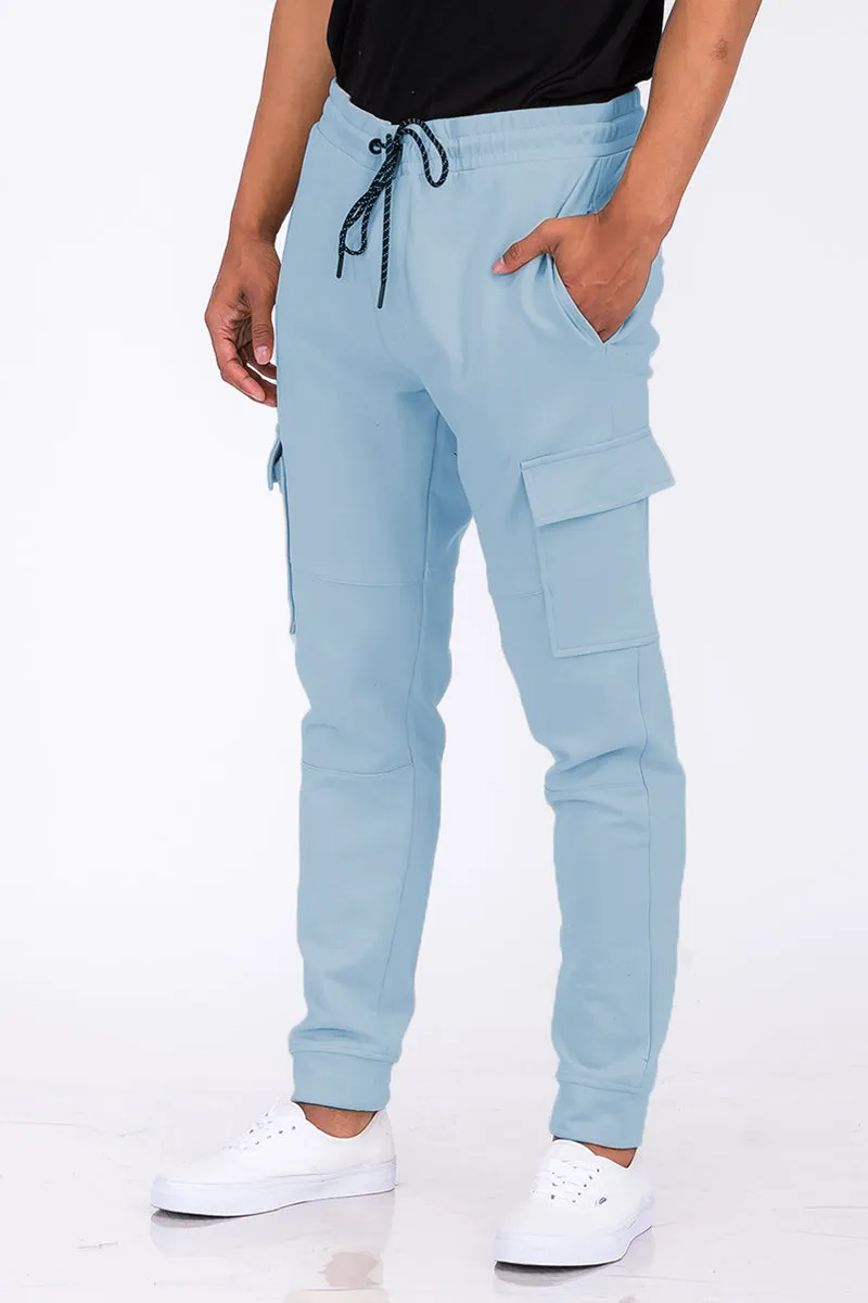 COTTON BLEND CARGO JOGGERS