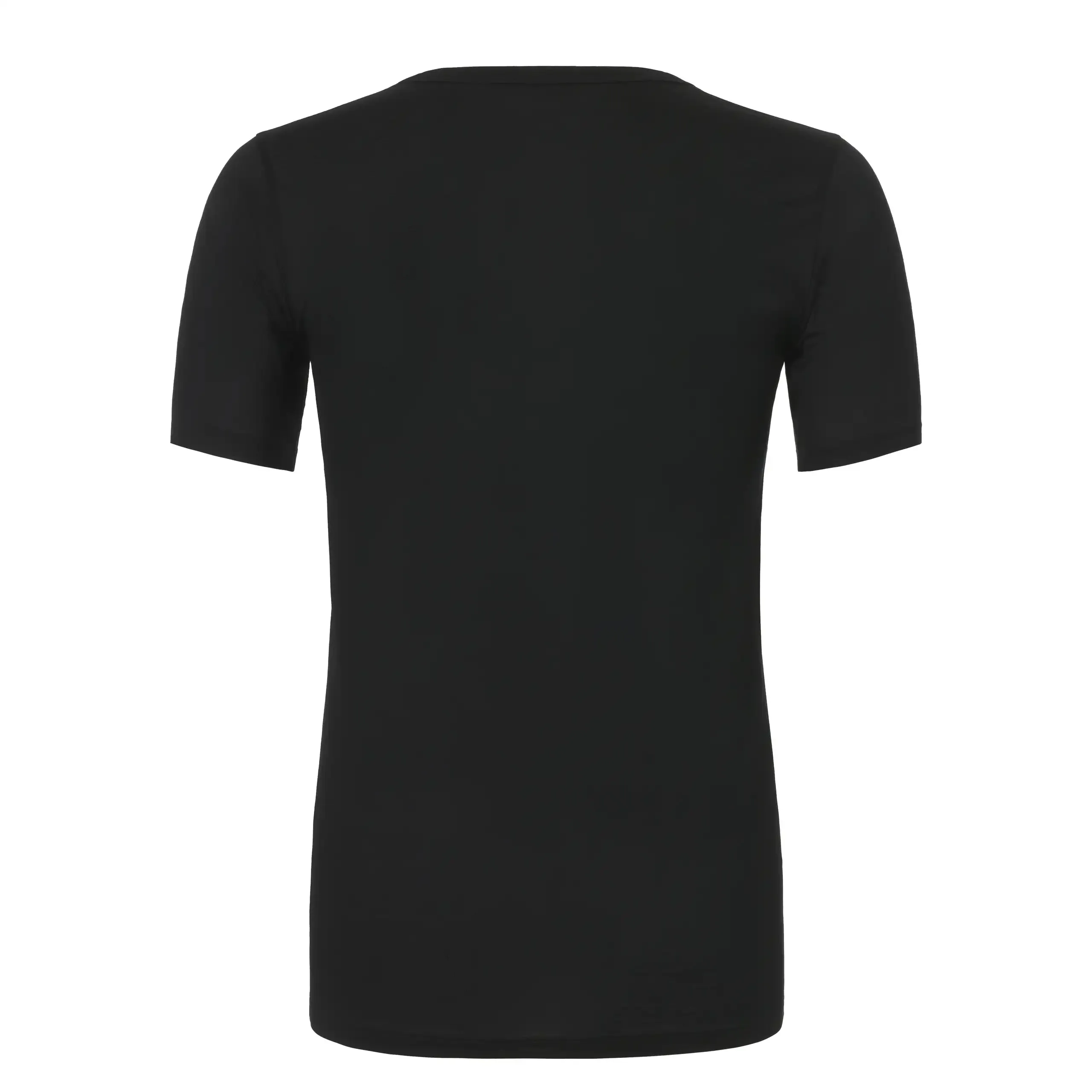 Cotton V-Neck T-Shirt in Black