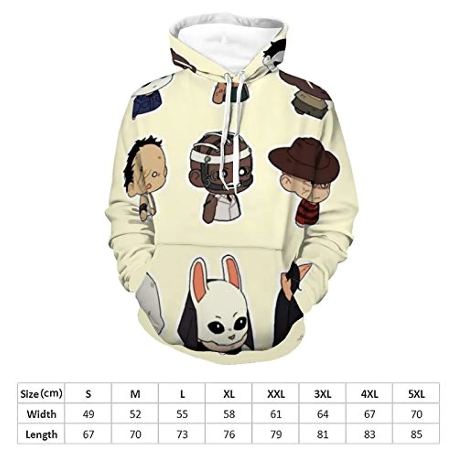 Dead by Daylight Hoodie - Funny Cartoon 3D Print Adults Pullover Hoodie
